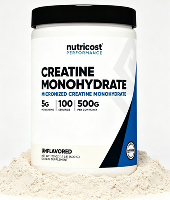 Nutricost Creatine Monohydrate 500g Micronized Bulk Unflavored Gym Supplement