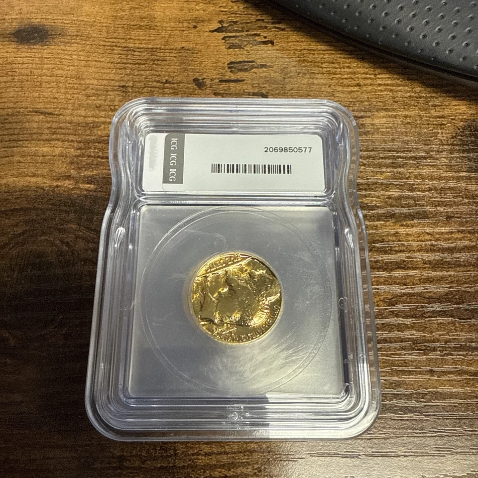 24k gold plated Buffalo Nickel ICG Genuine – Certified Coin RIPZ random year - Image 2 of 4