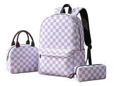 Backpack for Girls 17 Inch Large Capacity 3PCS Set with Lunch Bag Pencil Case