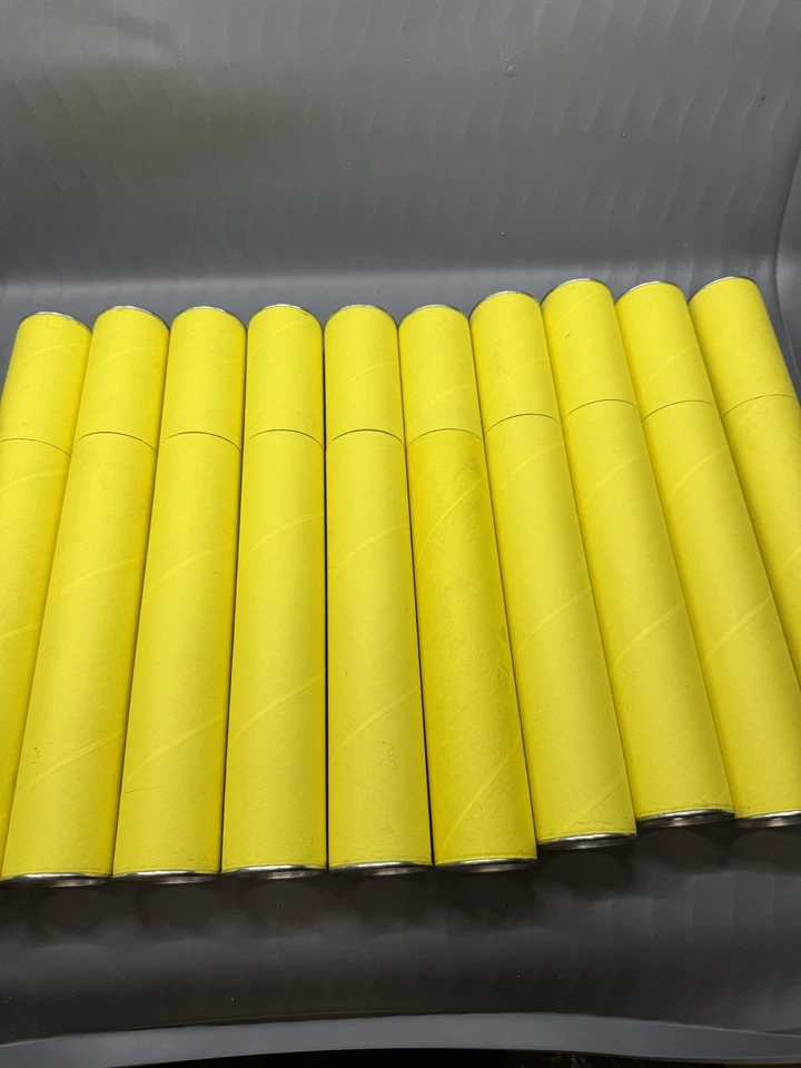 12 pack of 12.75 x 1.75 yellow mailing tubs, sturdy protection,posters,art shi.. - Image 4 of 4