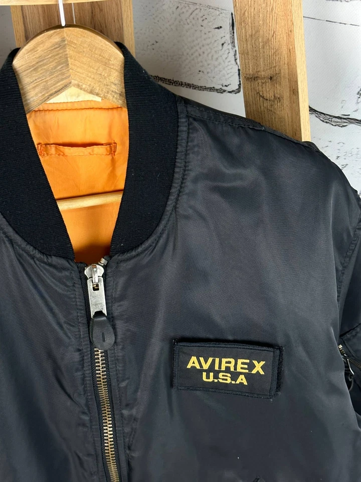 Avirex Bomber Reversible Jacket Vintage 90's Black Size XL - Image 4 of 4
