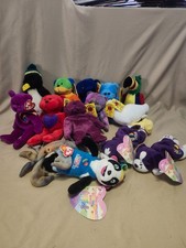 Beanie Kids - Beanie Baby 'TY' & Lisa Franks -beanie plush animals-14 piece lot
