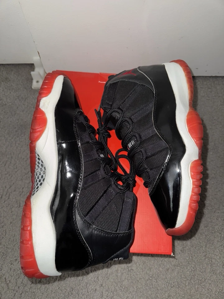 Nike 100% Usable Talla 10 Air Jordan 11 OG 1996 Bred 1997 12 13 1 5 Vintage Rojo Foto 4 de 4