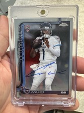 Cam Ward topps base on Card auto + Titans Lot