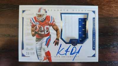2016 Panini National Treasures Colossal Rookie Kenneth Dixon Auto. #d /99