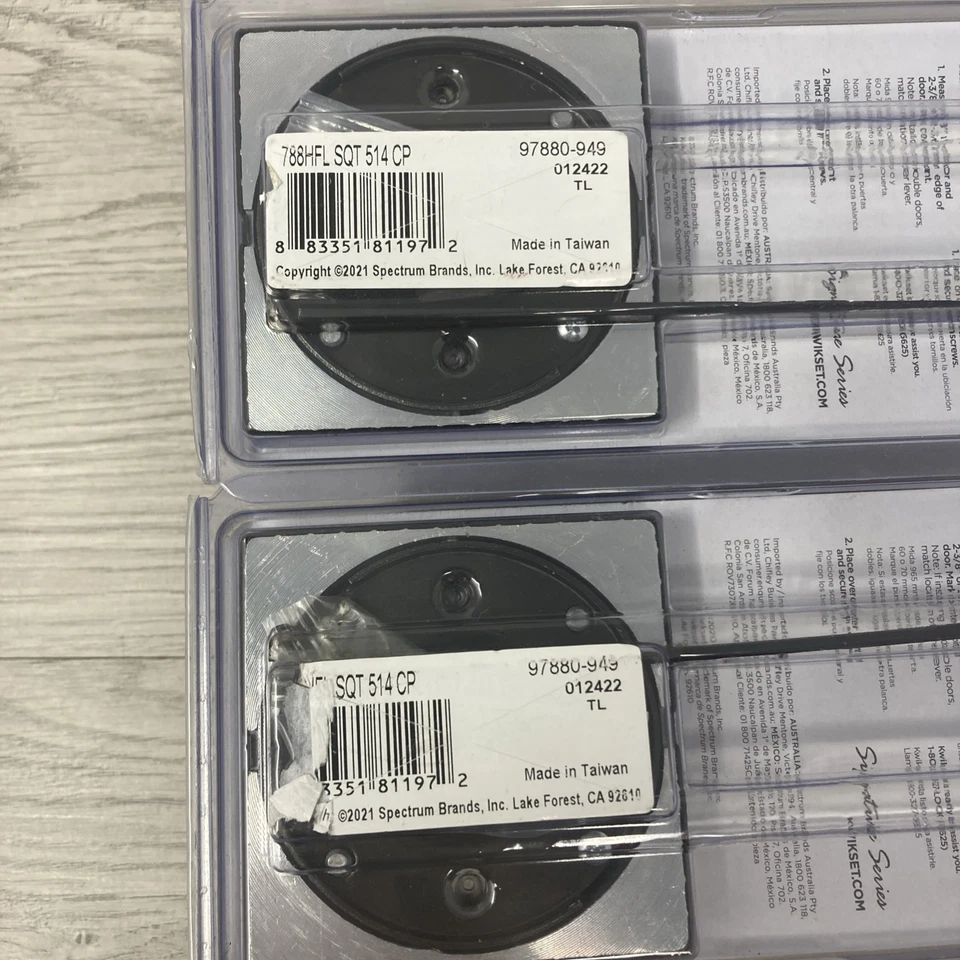 2 Kwikset 788HFL SQT 514 CP Halifax manija de puerta semi ficticia negro mate 97880-949 Foto 3 de 4