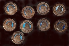 Lot of 9 USSR & RF  space lapel pins/Badges cosmos_ASTRONAUTS SERIES