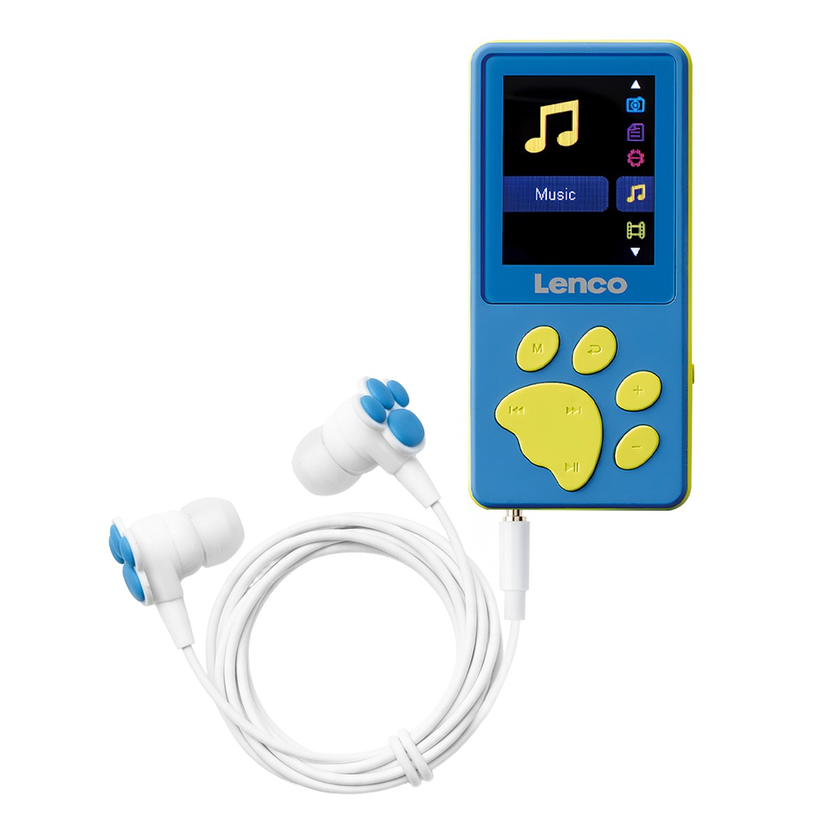 Lecteur MP3 MP4 enfant Lenco bleu avec écran 1,8 pouce et mémoire 8 Go