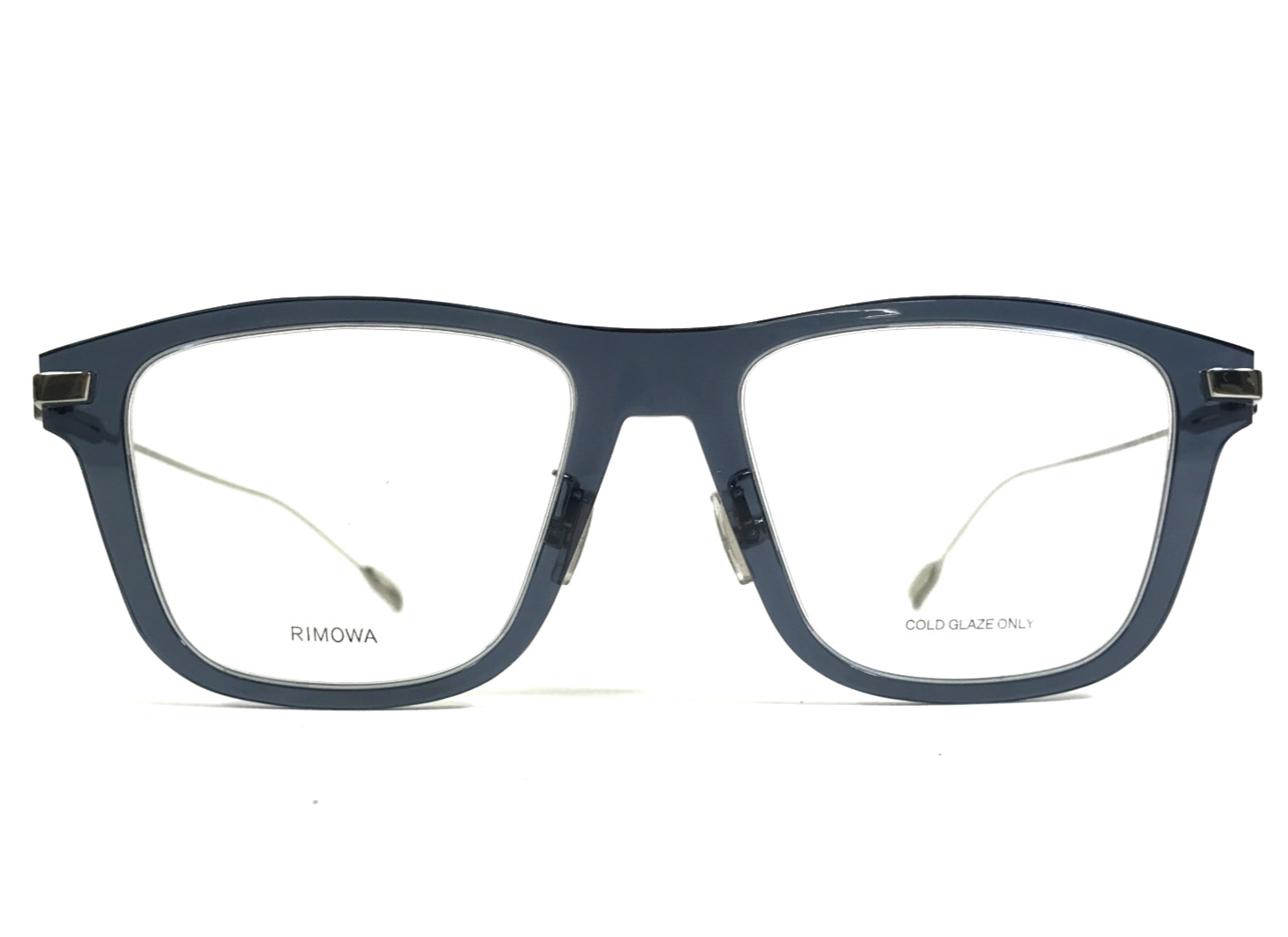 Rimowa Eyeglasses Frames RW50003U 084 Blue Silver Square Full Rim 52-18-150 24590₽