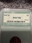 1947-S Lincoln Wheat Cent MS67RD Blazing Red Luster!!  NumisTrust Corporation — photo 3