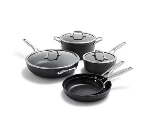 CALPHALON PREMIER Nonstick 8 Piece LOT PANS STOCK POTS LIFETIME WARRANTY NEW