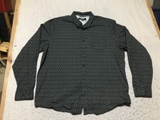 Cody James Core Western Shirt Mens 2XLT 2XL Tall Black Leaf Print Long Sleeve