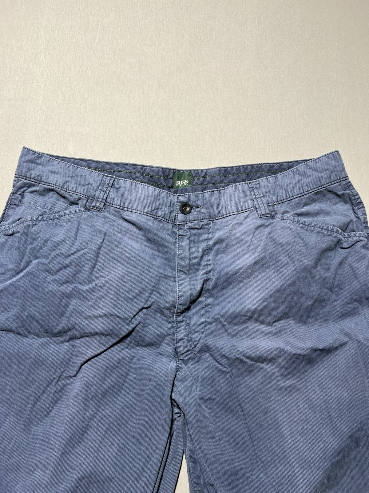 VTG HUGO BOSS GOLF FABEL GREEN LABEL BLUE CHINO TROUSER PANTS 36x29 thumbnail 6