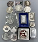 15 Troy Ounces .999 Silver Coins Bars Rounds nice mix L24589