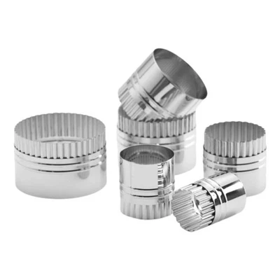 Tagliapasta Rond Lisse Ondulé Acier Inox Thermohauser Pâtisserie 6 Pz - Photo 1/4