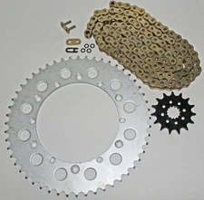 Yamaha 1991-1996 WR250 / 1987-1990 YZ250 Gold O Ring Chain & Sprocket 13/52 116L