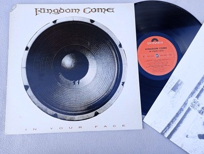 KINGDOM COME IN YOUR FACE OG '89 UK Polydor VINYL LP A2/B2 HARD ROCK PLAY TESTED