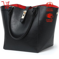 Shopper Tasche Damen Groß Leder Henkeltasche Big Bag Arbeit Schultertasche