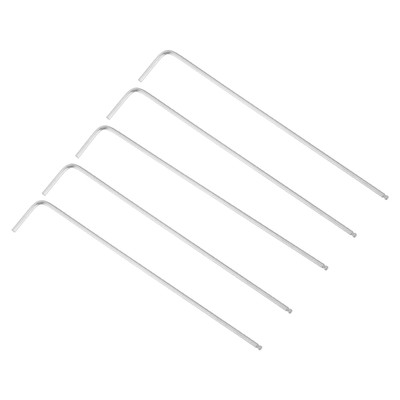 5pcs 1/16'' Ball End Hex Key Wrench L Shaped Long Arm 40Cr Repairing Tool SAE