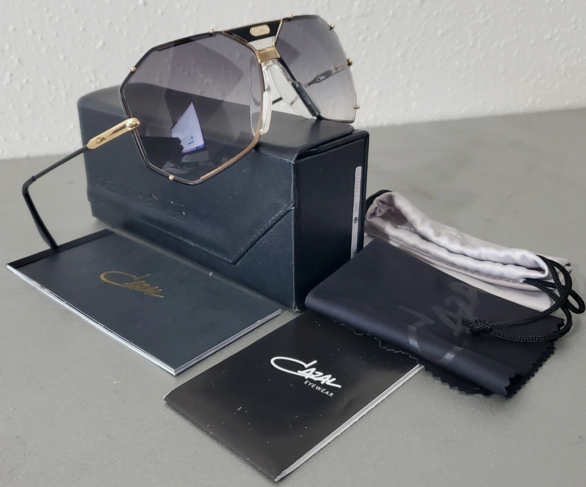 Cazal LEGEND 905 COL. 302 MENS SQUARE GOLD/BLACK Sunglasses (MADE