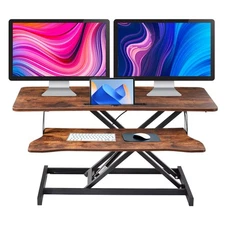 37" Standing Desk Converter - Height Adjustable Office Desk Riser