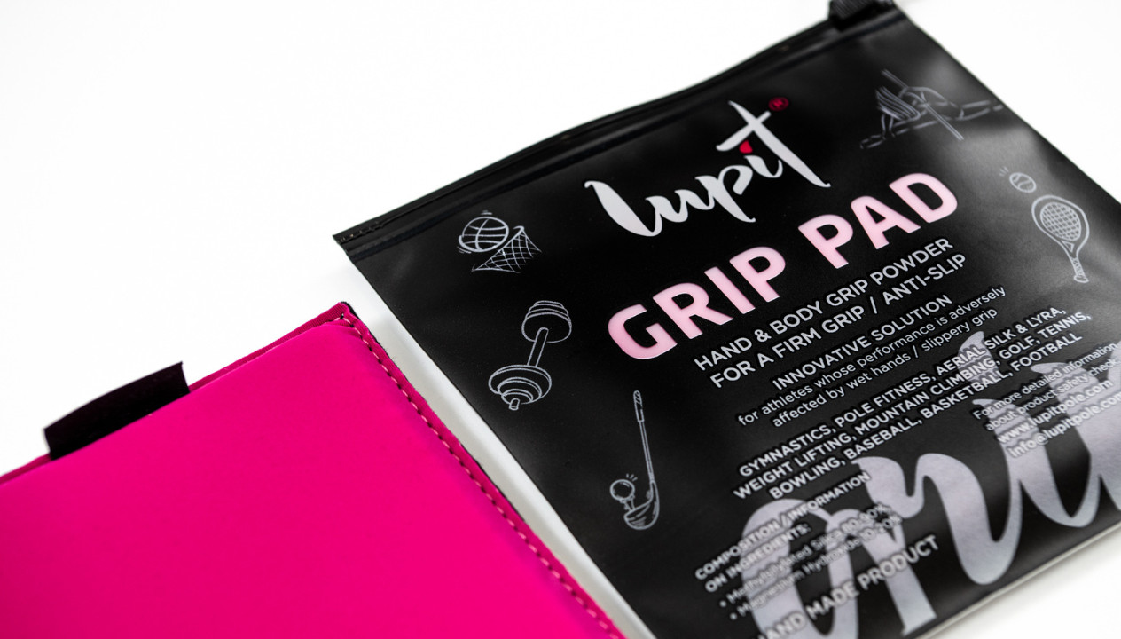 Lupit grip pad noir rose G3 coussinet de magnésie à haute adhérence pour pole dance