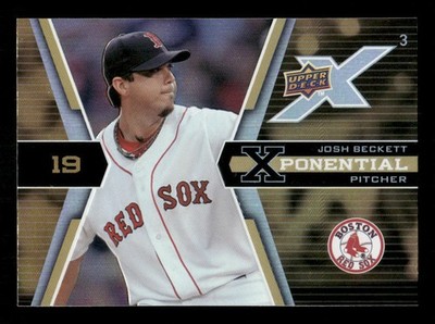 2008 Upper Deck X #X3-JB Josh Beckett Xponential 3 Boston Red Sox
