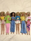 Vintage Mattel Doll Lot Of 6- Mixed Barbie Dolls Casual Pants Shorts Outfits
