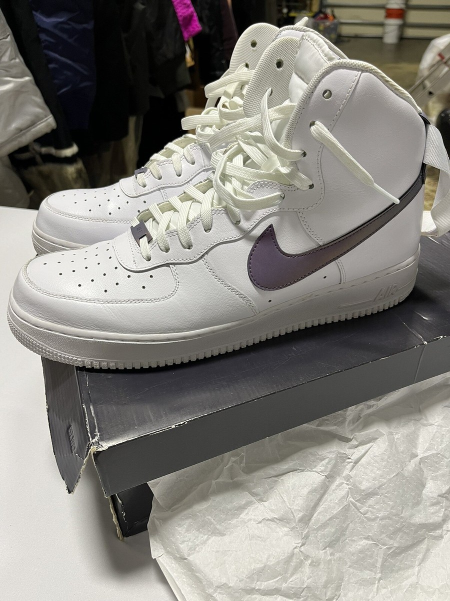 Size 14 Air Force High 07 Lv8 High Top Sneakers White Purple Nike  806403-102