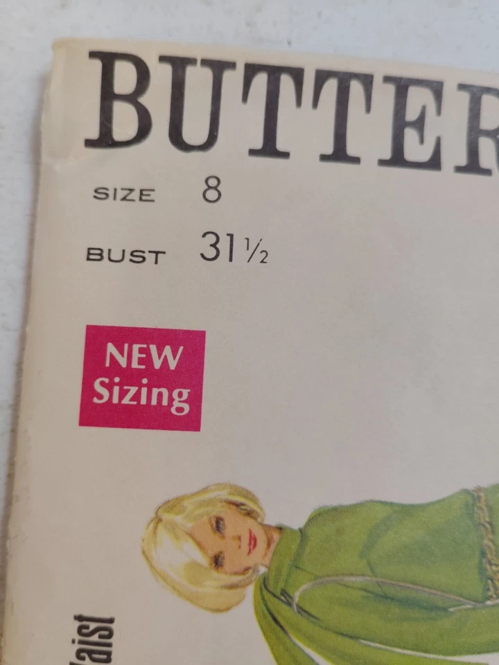Dress Blouson Shirtwaist Tie Scarf 8 Butterick 5468 Sewing Pattern UC 70's VTG - Image 3 of 4