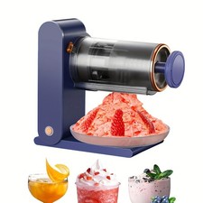 Ice Crusher Electric Ice Shaver Machine Stainless Steel Snow Cone Maker Recharge
