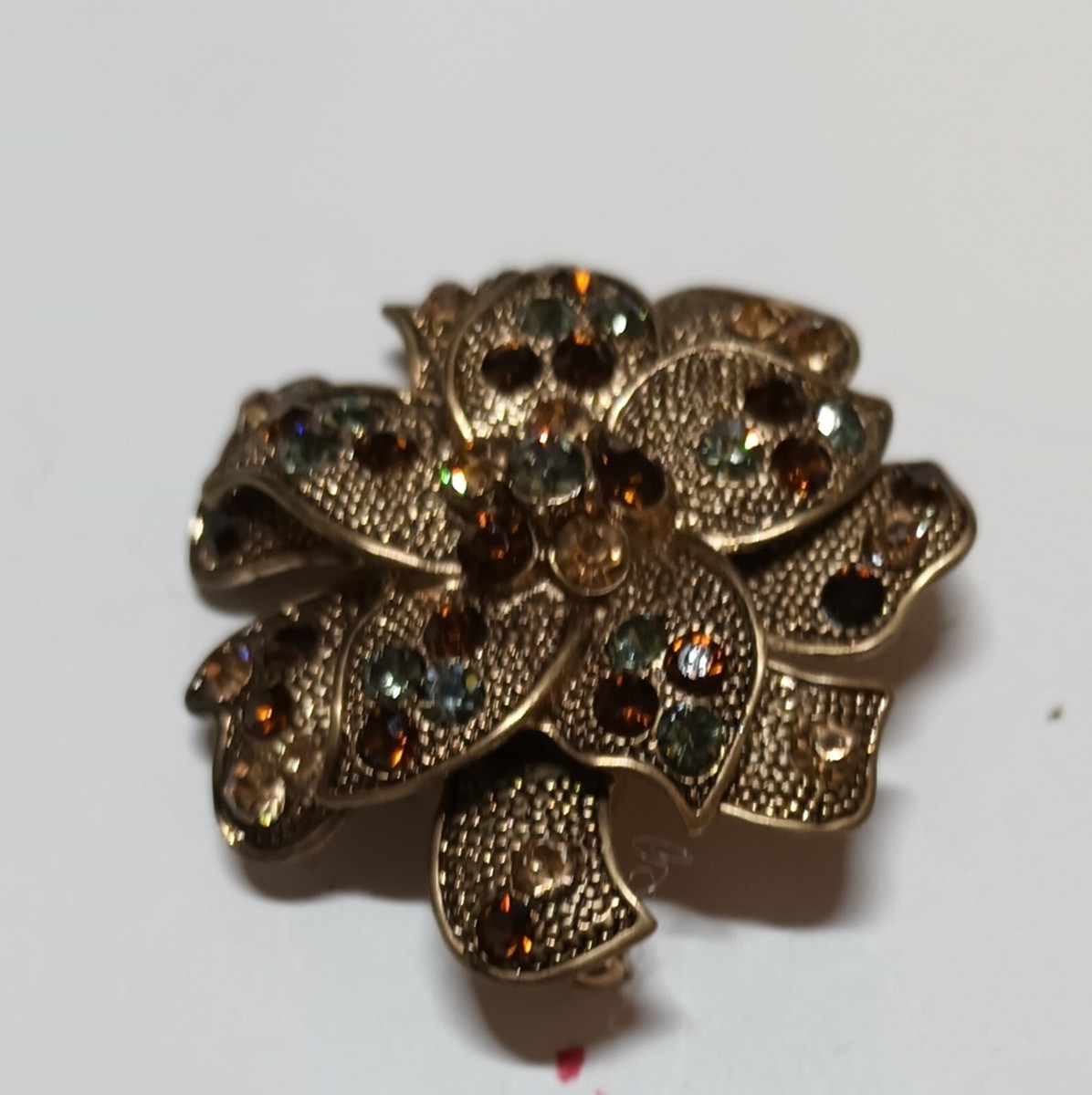Vintage Liz Claiborne Amber Rhinestone