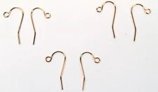 200 Gold Plated Stainless Steel Ear Wires Hooks ~ 21 gauge with Open Loop end