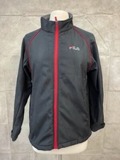 Fila Boys Black Jacket Full Zip Size L 14/16 