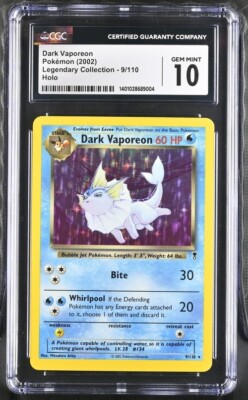 わるいシャワーズ PSA10 （DARK VAPOREON）ポケモンカード Dark Vaporeon 9/110 - Holo Legendary Collection Pokemon Card | eBay