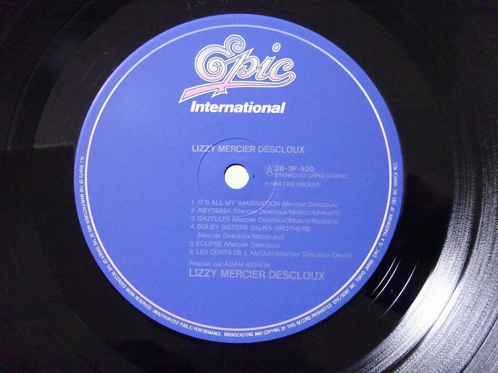 Lizzy Mercier Descloux S.T Epic 28 3P-520 Japan shrink VINYL