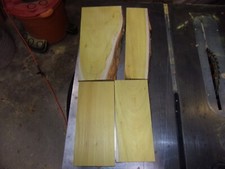 4 PC OSAGE ORANGE LUMBER WOOD KILN DRIED BOARDS LOT 2671V CUT OFFS FLAT