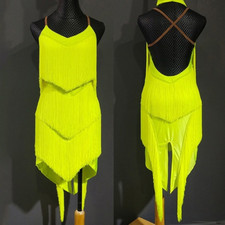 New Latin Dance Dress Professional Competition Wear Fringe Dress Tassel Skirt