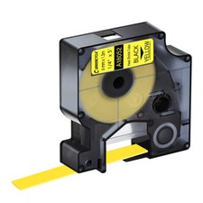 Heat Shrink Tube Label IND Tape Black on Yellow 18052 For Dymo Rhino 5200 1/4"