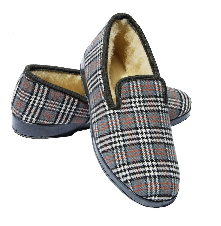 Chaussons charentaises femme MACQUARREL - intérieur laine - semelles gomme - Photo 4/4