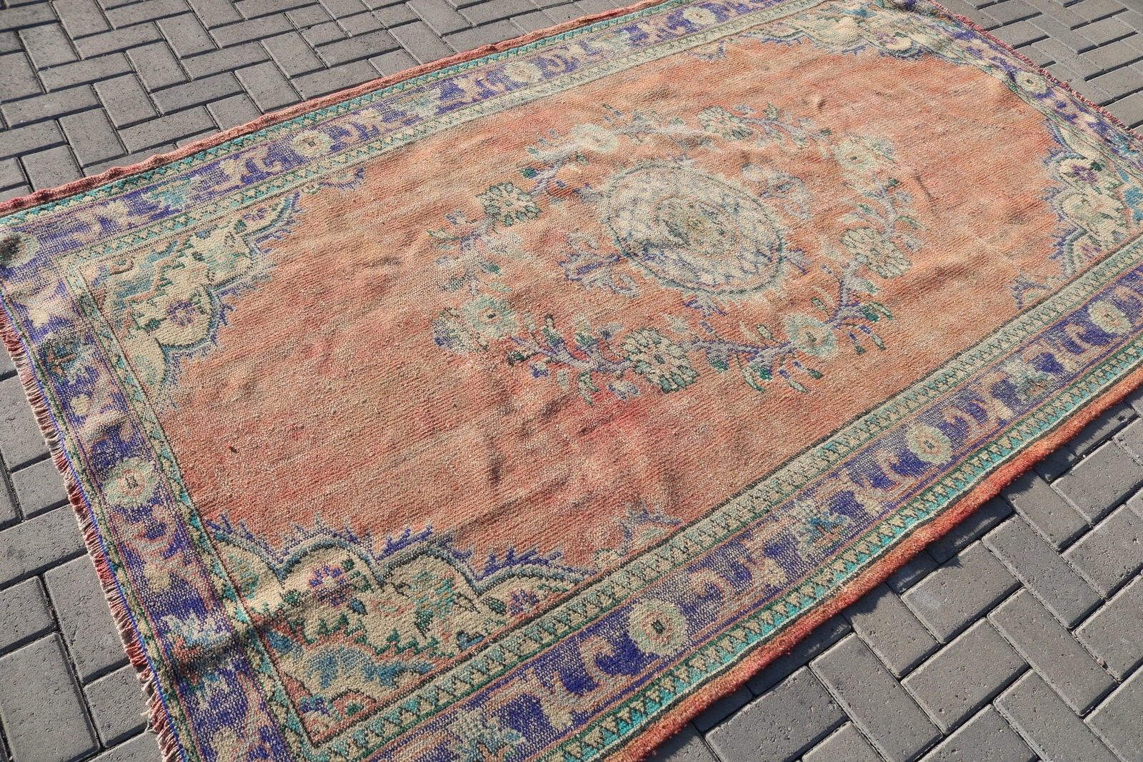 5.2x8.4 ft Large Rug, Cool Rug, Turkish Rugs, Vintage Rugs, Kitchen Rug