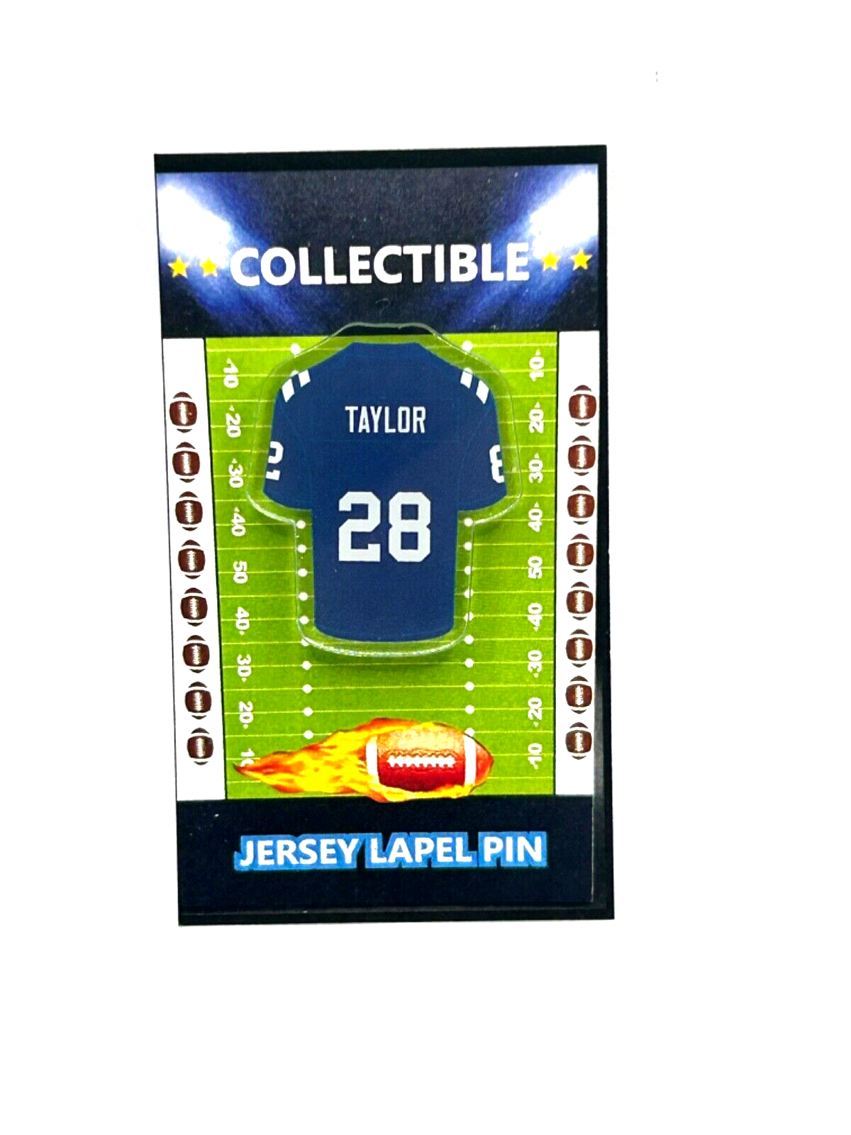 Jonathan Taylor Colts jersey lapel pin - NFL collectible fan gear