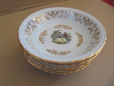Lot de 5 coupelles "Scène Galante" en Porcelaine - French Antic Porcelaine Neuf