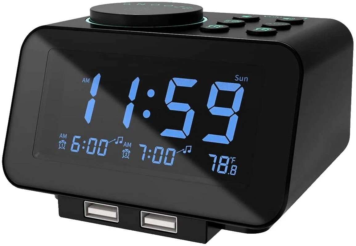 Metal Traditional Alarm Clocks & Clock Radios