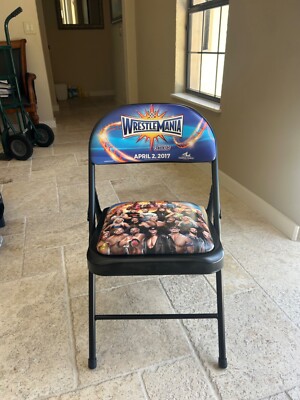 2017 WWE Wrestlemania 33 Rare Ringside Folding Chair Orlando