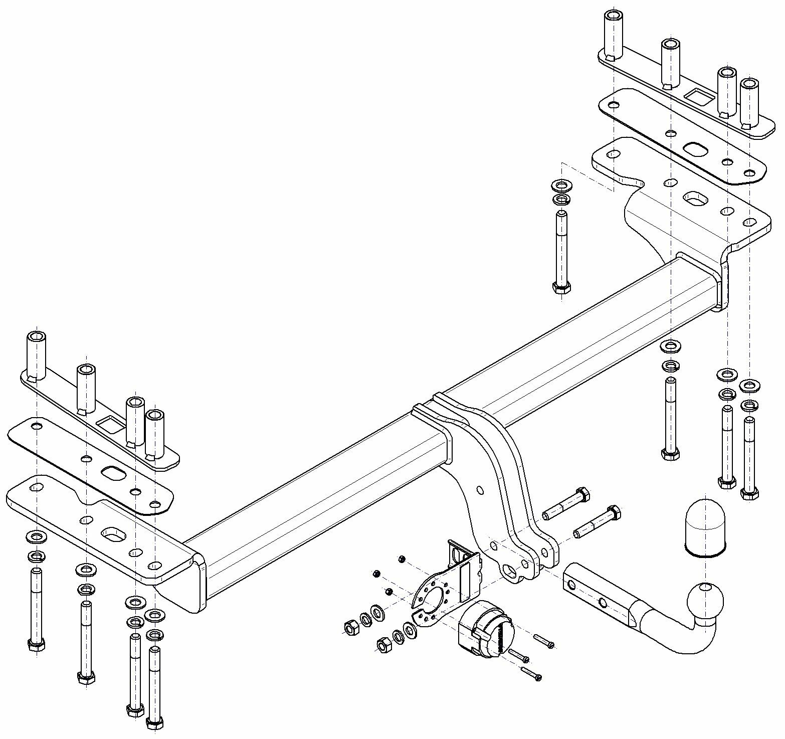 Tow Bar for Landrover Discovery Sport 2014 to 2019 Discovery Sport