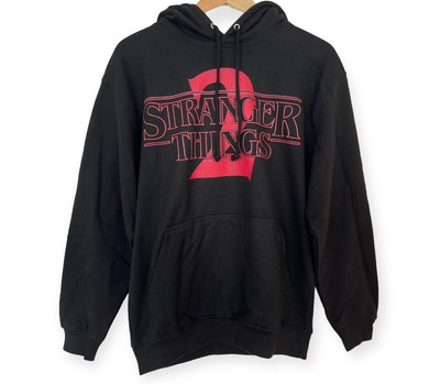 Stranger Things Hoodie Stranger Two Opacity Logo Unisex Schwarz Pullover