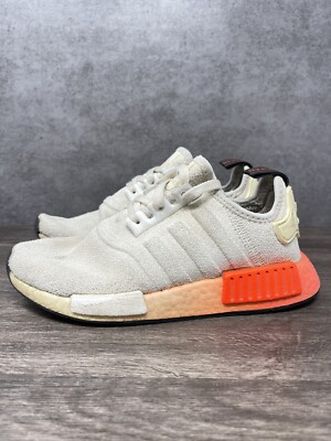 Adidas NMD R1 White Solar Red Size Y Wmns Fading Glitch EF5860 Kids 