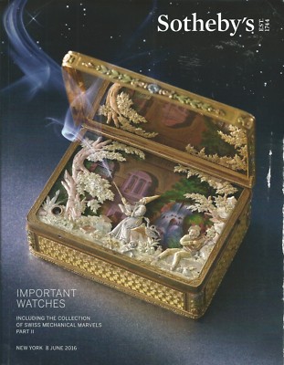 SOTHEBY'S WATCH Swiss Mechanical Marvels King Farouk Piguet Hublot Catalog 2016