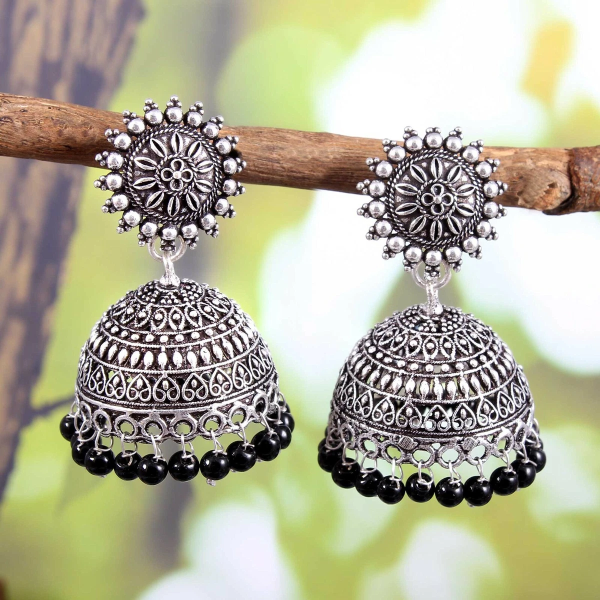 Metal earrings hotsell jhumka